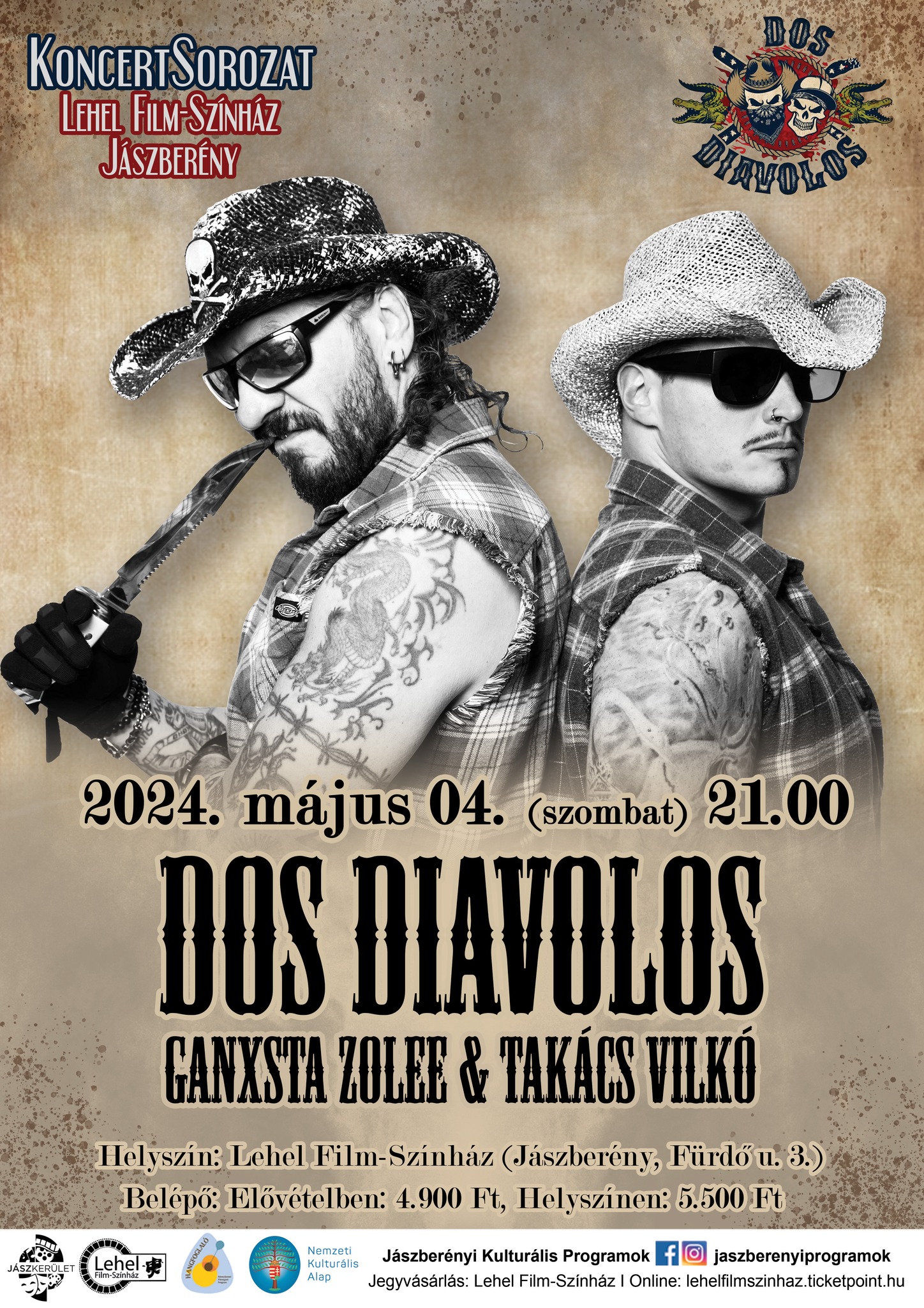Klubkoncert Dos Diavolos - Ganxsta Zolee & Takács Vilkó